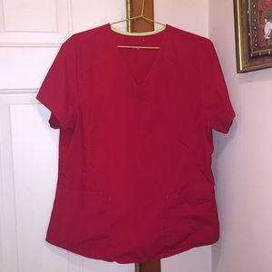 Red medium women’s scrub top